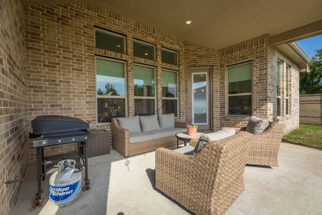 15003 Big Spring Park Dr, Cypress, TX 77433 - view of patio / terrace with an outdoor living space