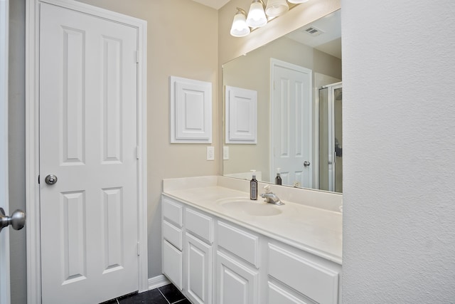 3006 Pecan Way Ct, Richmond, TX 77406 - full bath with vanity, tile patterned floors, and a shower with door