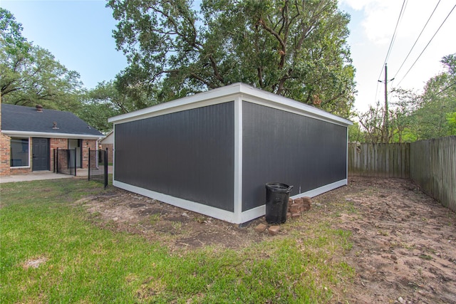 822 Red Rock Canyon Dr, Katy, TX 77450 - view of outbuilding with a fenced backyard