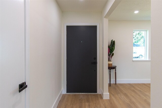 822 Red Rock Canyon Dr, Katy, TX 77450 - foyer entrance with light wood-style floors and recessed lighting