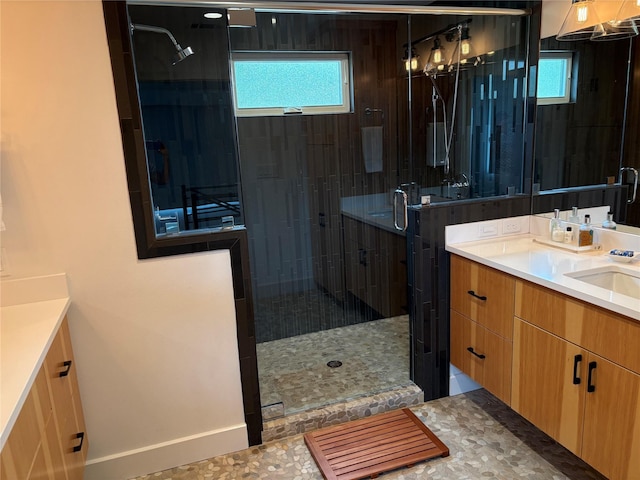 204 Blue Waters Dr, Horseshoe Bay, TX 78657 - bathroom with vanity and a stall shower