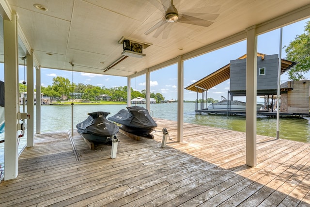 204 Blue Waters Dr, Horseshoe Bay, TX 78657 - dock with boat lift and a water view