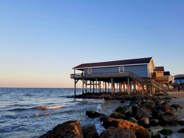 13015 Gulf Beach Dr, Freeport, TX 77541 - dock featuring a water view