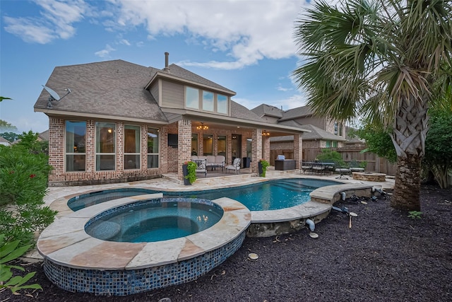 27923 Coulter Dr, Spring, TX 77386 - view of pool with a patio area and a pool with connected hot tub
