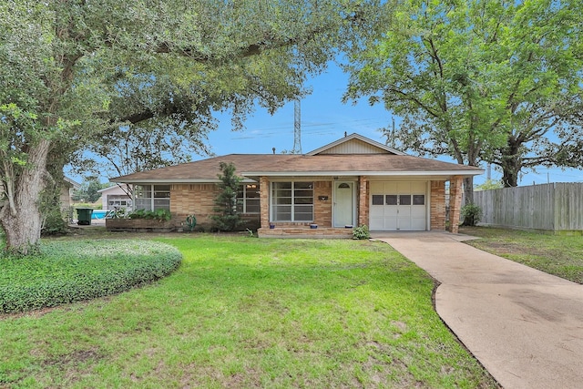 3919 Gardendale Dr, Houston, TX 77092 - ranch-style home featuring an attached garage, concrete driveway, and brick siding