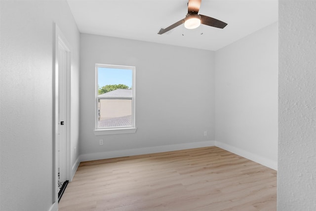 6613 Ave O, Houston, TX 77011 - empty room with wood finished floors and ceiling fan