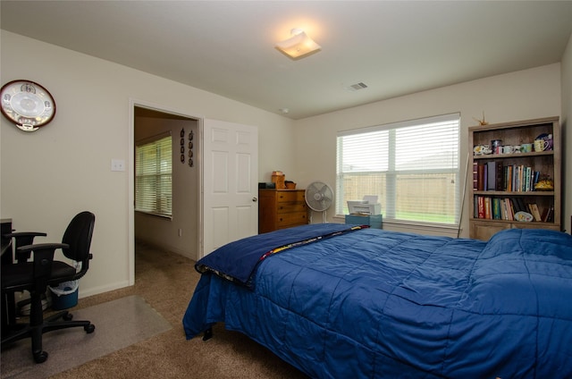 9414 Emerald Green Dr, Rosharon, TX 77583 - bedroom featuring carpet floors, a desk, and baseboards