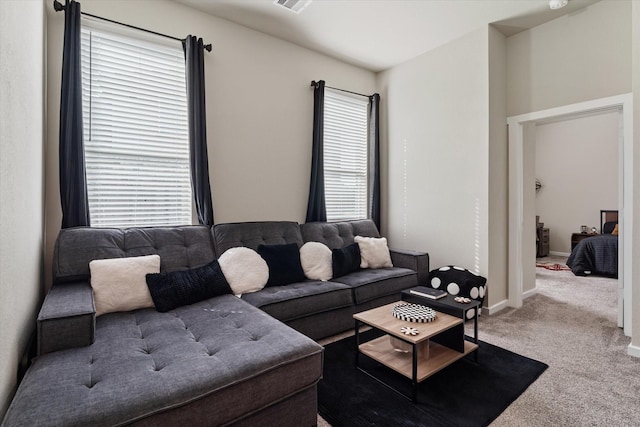 6903 Aspen Peak Dr, Baytown, TX 77521 - living area featuring carpet floors and baseboards