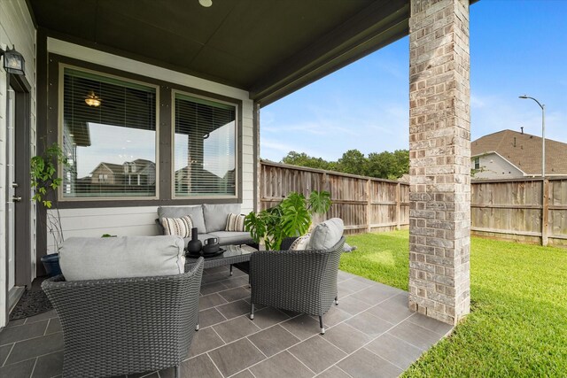 6903 Aspen Peak Dr, Baytown, TX 77521 - view of patio / terrace with outdoor lounge area
