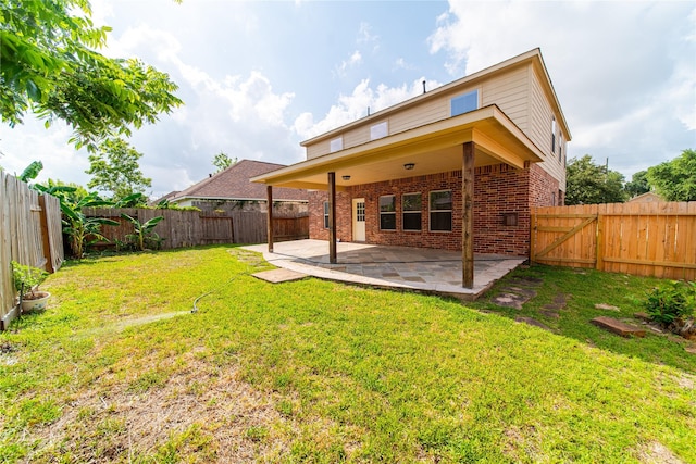 19422 Harvest Stream Way, Houston, TX 77084 - back of property with brick siding and a patio