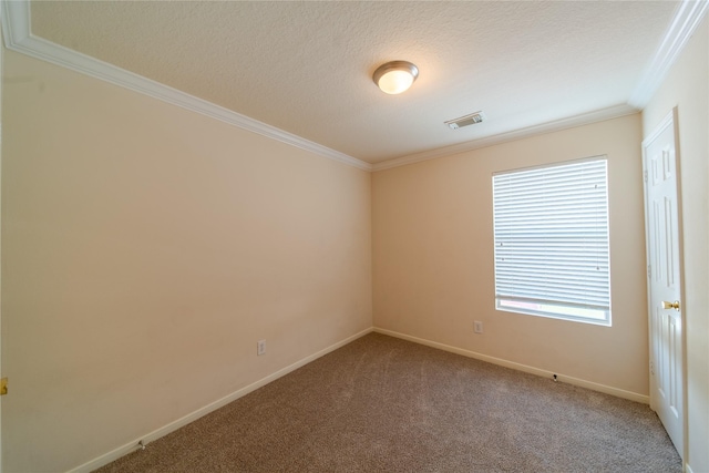19422 Harvest Stream Way, Houston, TX 77084 - carpeted empty room with ornamental molding, baseboards, and a textured ceiling