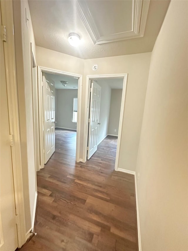 8239 Polaris Point Ln, Cypress, TX 77433 - hall featuring wood finished floors and baseboards