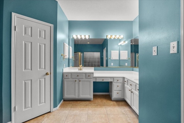 16610 Avenfield Rd, Tomball, TX 77377 - full bathroom with double vanity and tile patterned floors
