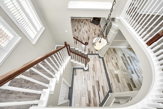 12819 Kingsbridge Ln, Houston, TX 77077 - stairs with a towering ceiling