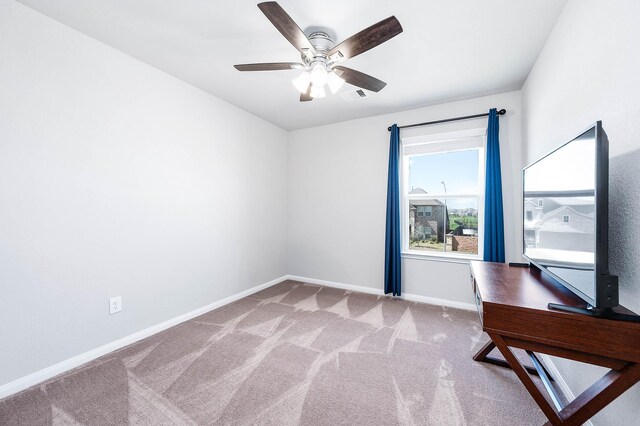 32322 Dusted Bronze Dr, Brookshire, TX 77423 - carpeted empty room with baseboards and a ceiling fan