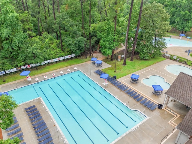 1726 Havelock Dr, Spring, TX 77386 - community pool featuring a patio