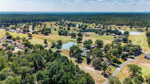 42 Meadow Lake Dr, Trinity, TX 75862 - aerial view of a nearby body of water, a heavily wooded area, and a golf club