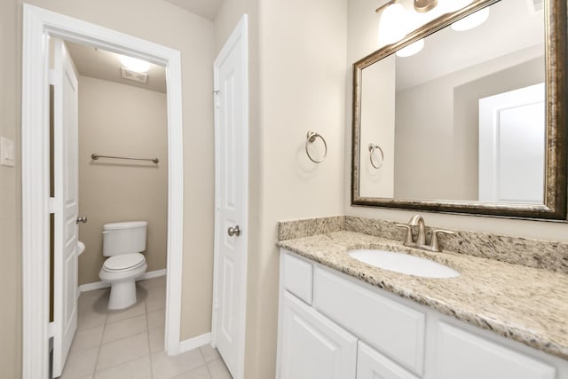5627 Darling, Houston, TX 77007 - bathroom featuring tile patterned flooring, vanity, toilet, and baseboards