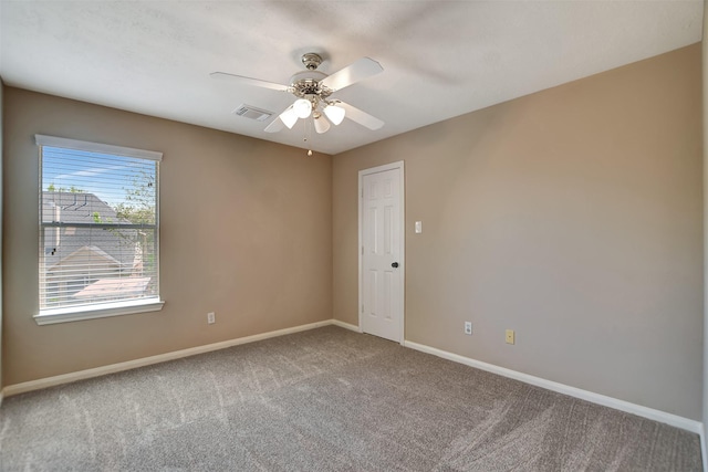 7818 Desert Canyon Ct, Houston, TX 77041 - carpeted spare room featuring baseboards and ceiling fan