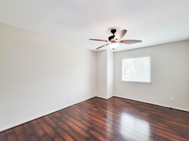 21123 Amber Crossing Dr, Richmond, TX 77406 - spare room featuring ceiling fan, wood finished floors, and baseboards