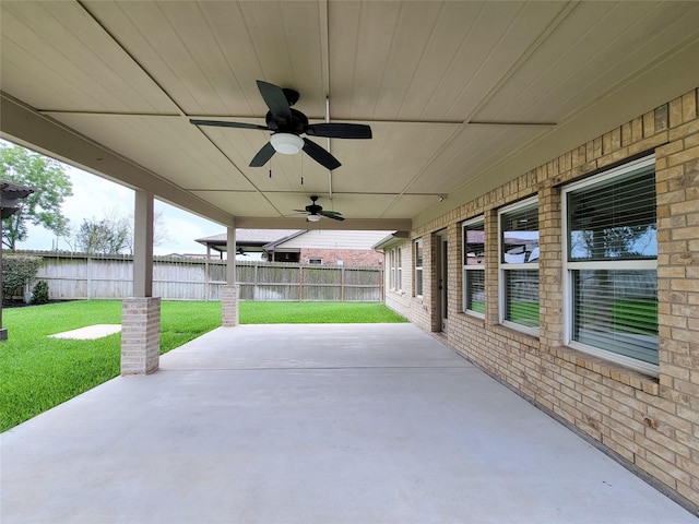 21123 Amber Crossing Dr, Richmond, TX 77406 - view of patio / terrace featuring ceiling fan