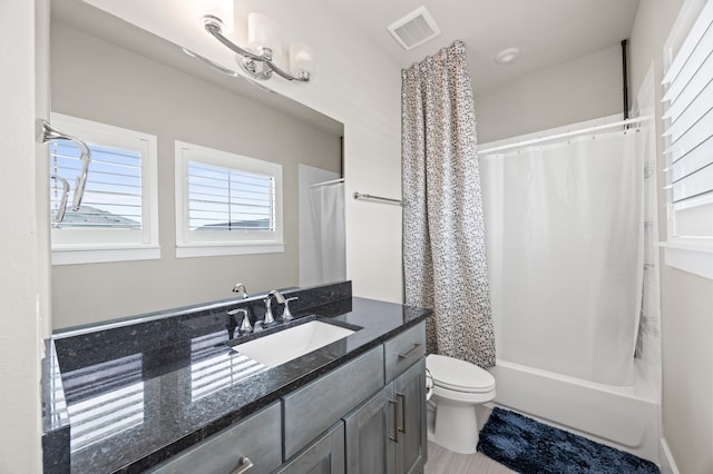 27927 Indigo Ridge Dr, Fulshear, TX 77441 - bathroom featuring vanity, toilet, and shower / tub combo