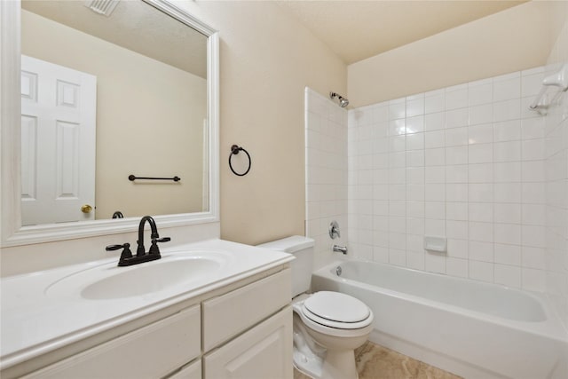 12311 Carriage Oak Cir, Humble, TX 77346 - full bath with toilet, vanity, and washtub / shower combination