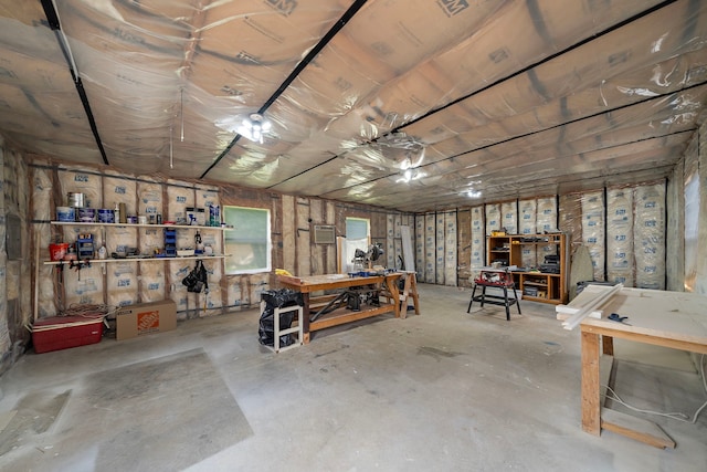22307 Saddlewood Dr, Katy, TX 77449 - below grade area with a workshop area