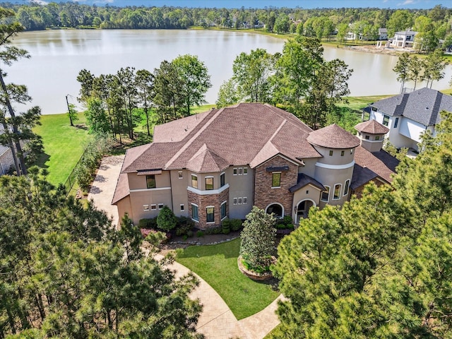 27521 Velvet Sky Way, Spring, TX 77386 - aerial view of property and surrounding area with a large body of water