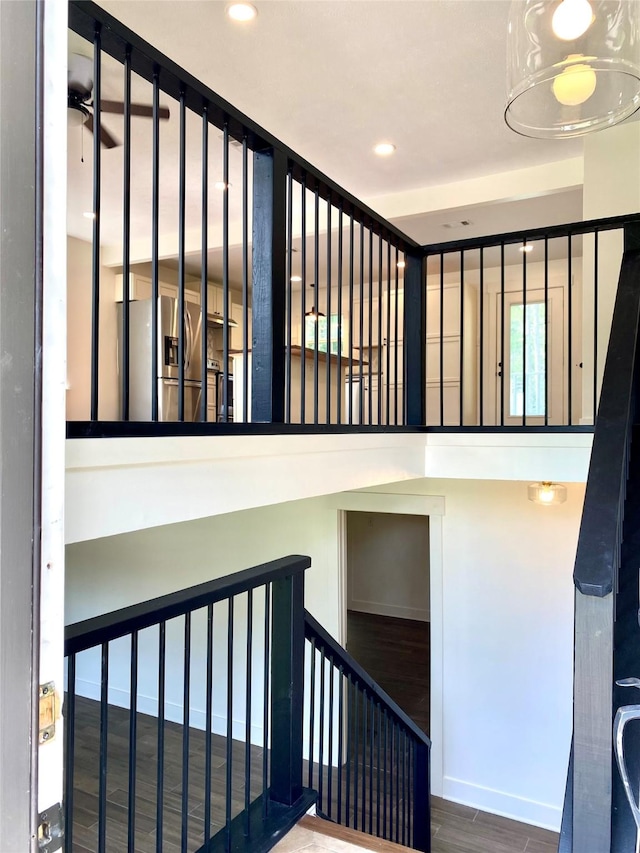 3211 Park Garden Dr, Houston, TX 77339 - staircase with recessed lighting