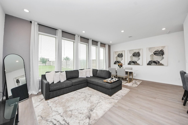 4214 Balboa Dr, Iowa Colony, TX 77583 - living room featuring wood finished floors, recessed lighting, and baseboards