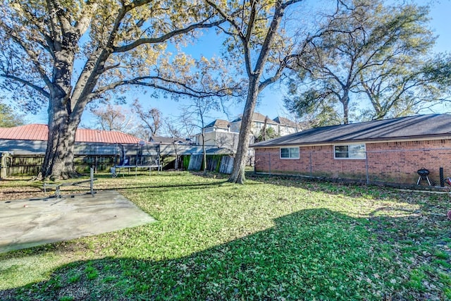 2416 Eastman St, Houston, TX 77009 - view of yard with a trampoline and a patio area