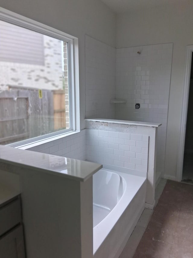 3603 Crosspointe Pass, Angleton, TX 77515 - full bathroom with a garden tub and a walk in shower