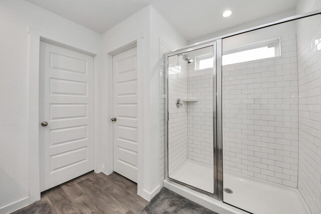 31811 Whittis Hill Way, Fulshear, TX 77441 - full bath featuring a shower stall and wood finished floors