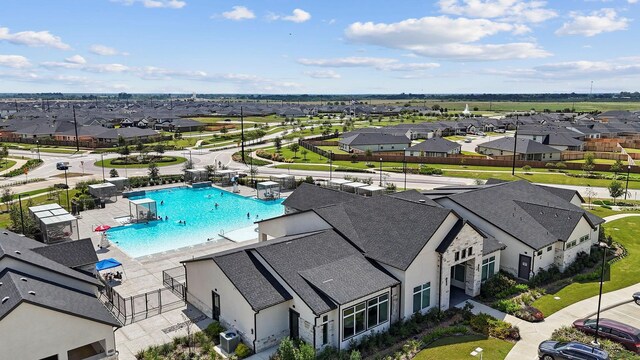 31811 Whittis Hill Way, Fulshear, TX 77441 - aerial view of residential area featuring a pool area