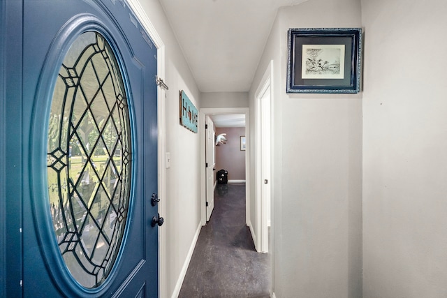 424 Hankamer Loop, Hankamer, TX 77560 - hallway featuring baseboards