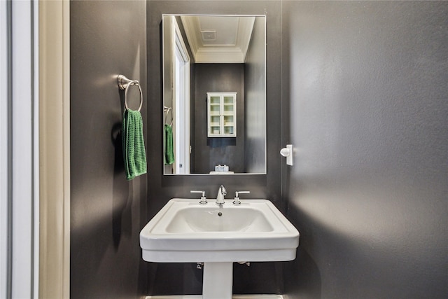 7506 Little Caprese Ln, Houston, TX 77055 - bathroom with crown molding
