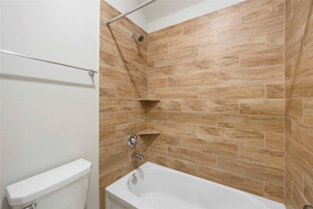 3677 Pinewood Bend Ln, Spring, TX 77386 - bathroom featuring shower / bathtub combination and toilet