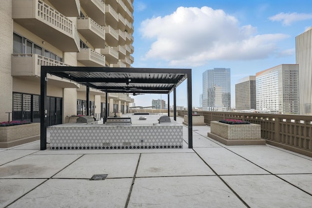 2016 Main St Unit 1502, Houston, TX 77002 - view of patio / terrace featuring a city view