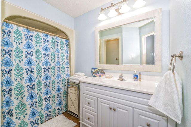 14434 E Cabana St Unit 319, Corpus Christi, TX 78418 - bathroom with vanity and curtained shower
