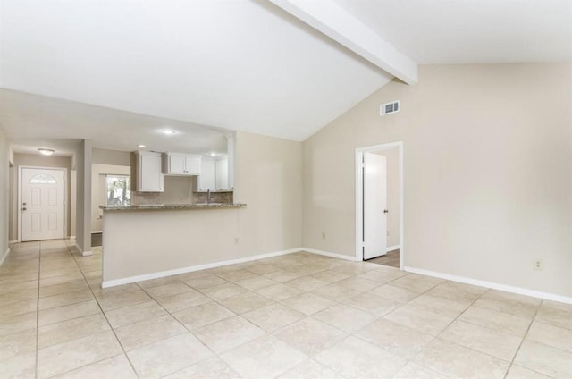 5807 Silver Forest Dr, Houston, TX 77092 - unfurnished living room featuring light tile patterned floors and baseboards
