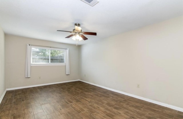 5807 Silver Forest Dr, Houston, TX 77092 - empty room featuring ceiling fan and wood finished floors