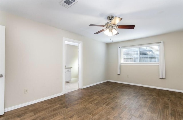 5807 Silver Forest Dr, Houston, TX 77092 - spare room featuring wood finished floors and a ceiling fan