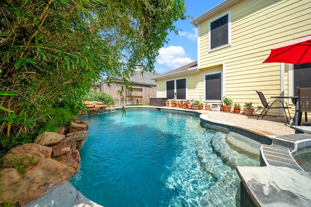 2223 Caroline Park Ln, Spring, TX 77386 - view of swimming pool with a patio area