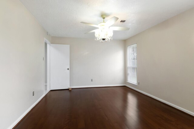 11014 Kirkridge Dr, Houston, TX 77089 - unfurnished room with a ceiling fan, baseboards, wood finished floors, and a textured ceiling