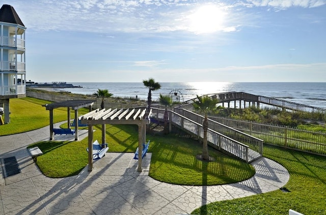 10811 San Luis Pass Rd Unit 2301, Galveston, TX 77554 - view of home's community featuring a pergola and a water view
