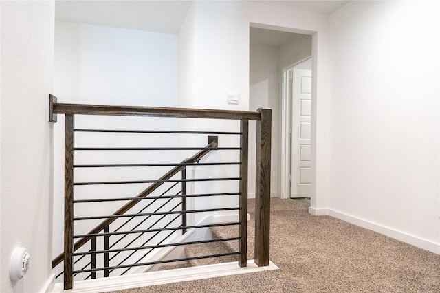 12327 Brandenburg Gate Dr, Houston, TX 77047 - stairs featuring carpet floors and baseboards