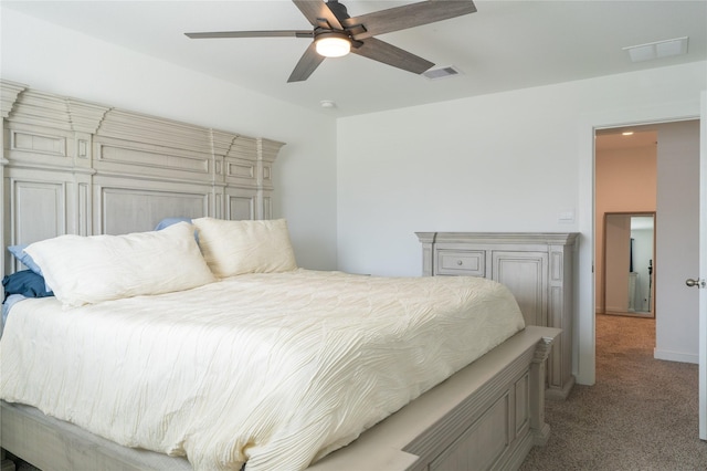12327 Brandenburg Gate Dr, Houston, TX 77047 - bedroom with light colored carpet and ceiling fan