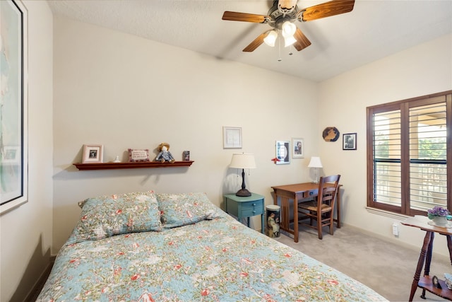 16119 Villa Fontana Way, Houston, TX 77068 - carpeted bedroom featuring baseboards and ceiling fan