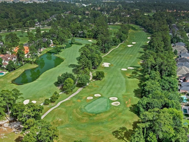 16119 Villa Fontana Way, Houston, TX 77068 - aerial overview of property's location featuring a nearby body of water, a tree filled landscape, and a golf club